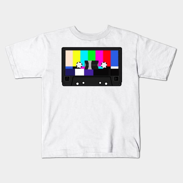 no signal tape Kids T-Shirt by NO_SIGNAL